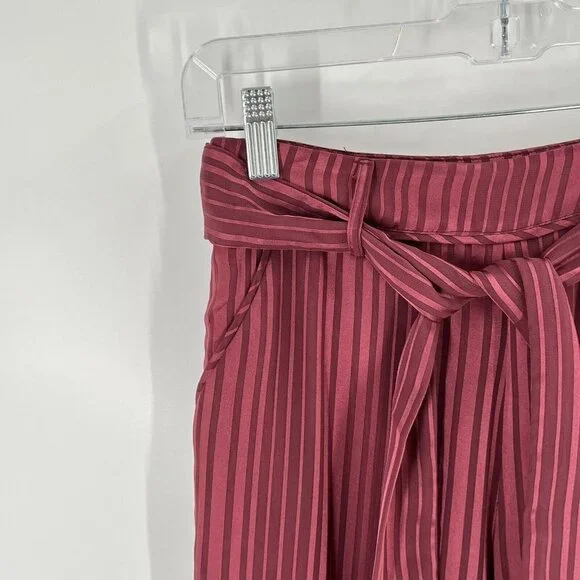 Tularosa Wide Leg Striped Lace Details Belt Sz XS High Rise - Picture 4 of 9